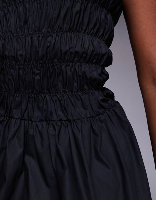 Princess Polly - Demure - Robe courte froncée à ourlet boule - Noir, 2 de 4