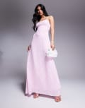 [Princess Polly] Princess Polly devore cami lace up back detail maxi dress in pink floral 10 PINK