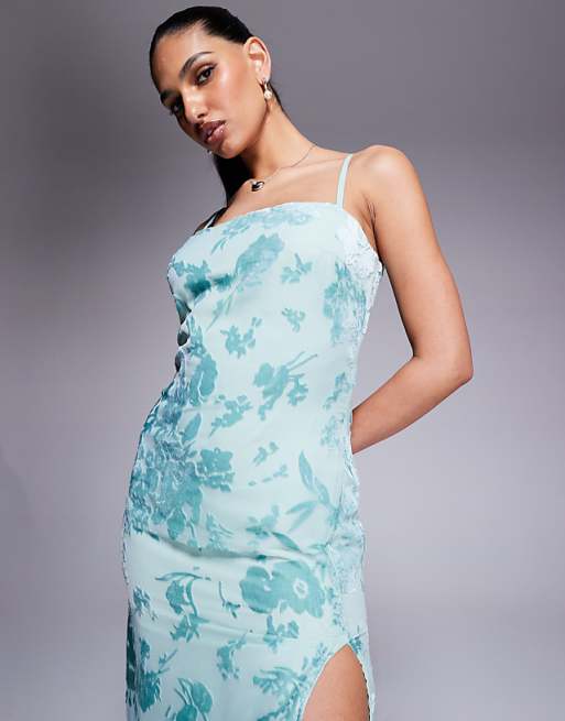 Bright Yellow Floral Sling Bodycon Maxi Dress Bright Yellow Floral Sling Bodycon Maxi Dress