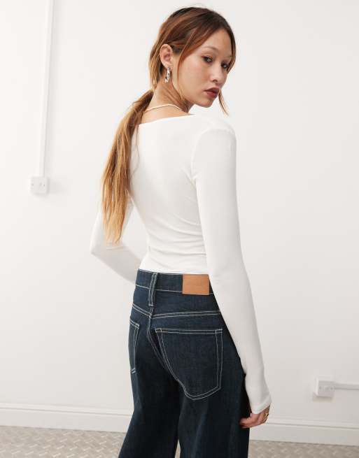 Slip Neck Over Tee/White｜PERVERZE | パーバーズの公式
