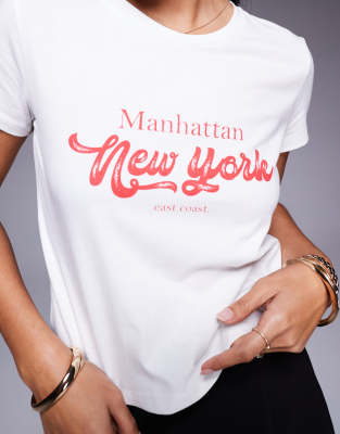 Princess Polly East Coast Nyc Cropped New York Baby Tee