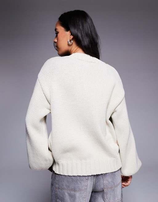 Princess Polly Edern balloon sleeve button through cardigan in