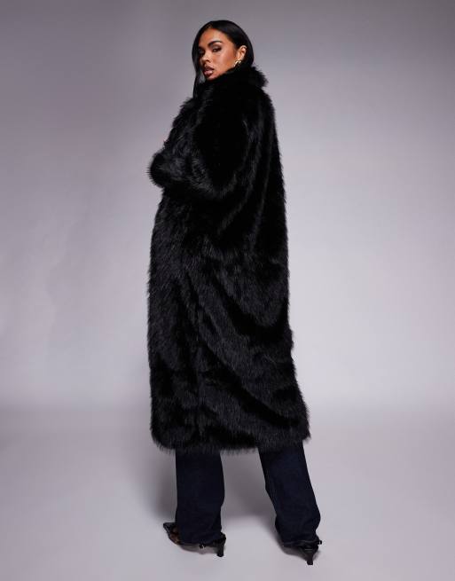 Princess Polly End of Beginning collar detail longline faux fur