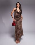 [Princess Polly] Princess Polly floaty maxi skirt co-ord in leopard print-Multi 14 Leopard print