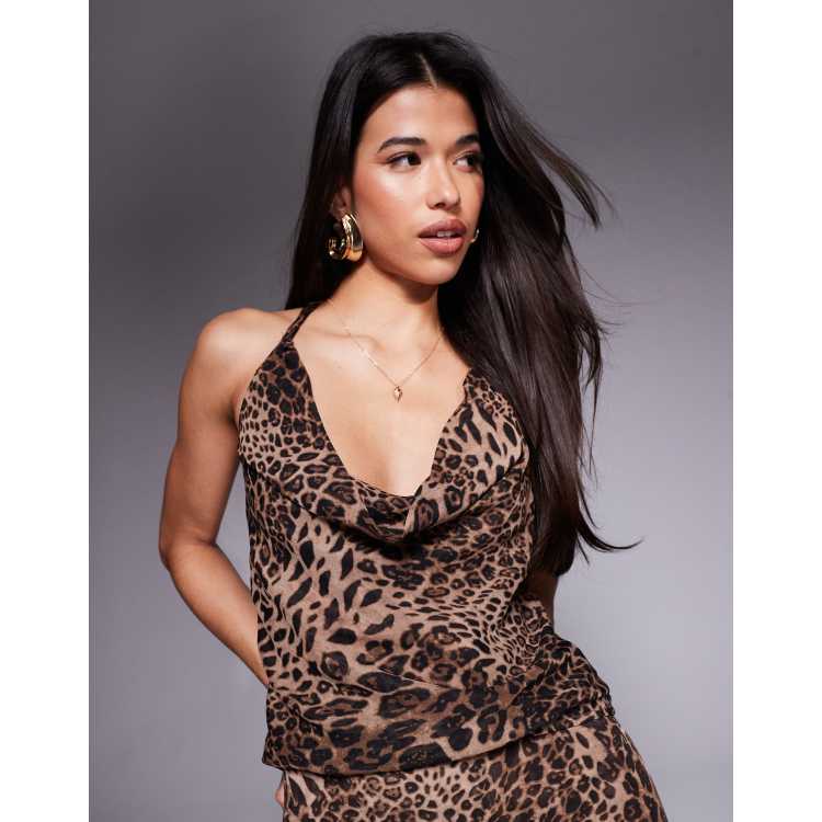strapless open back dress Raidein Strapless Maxi Dress Leopard main image 1