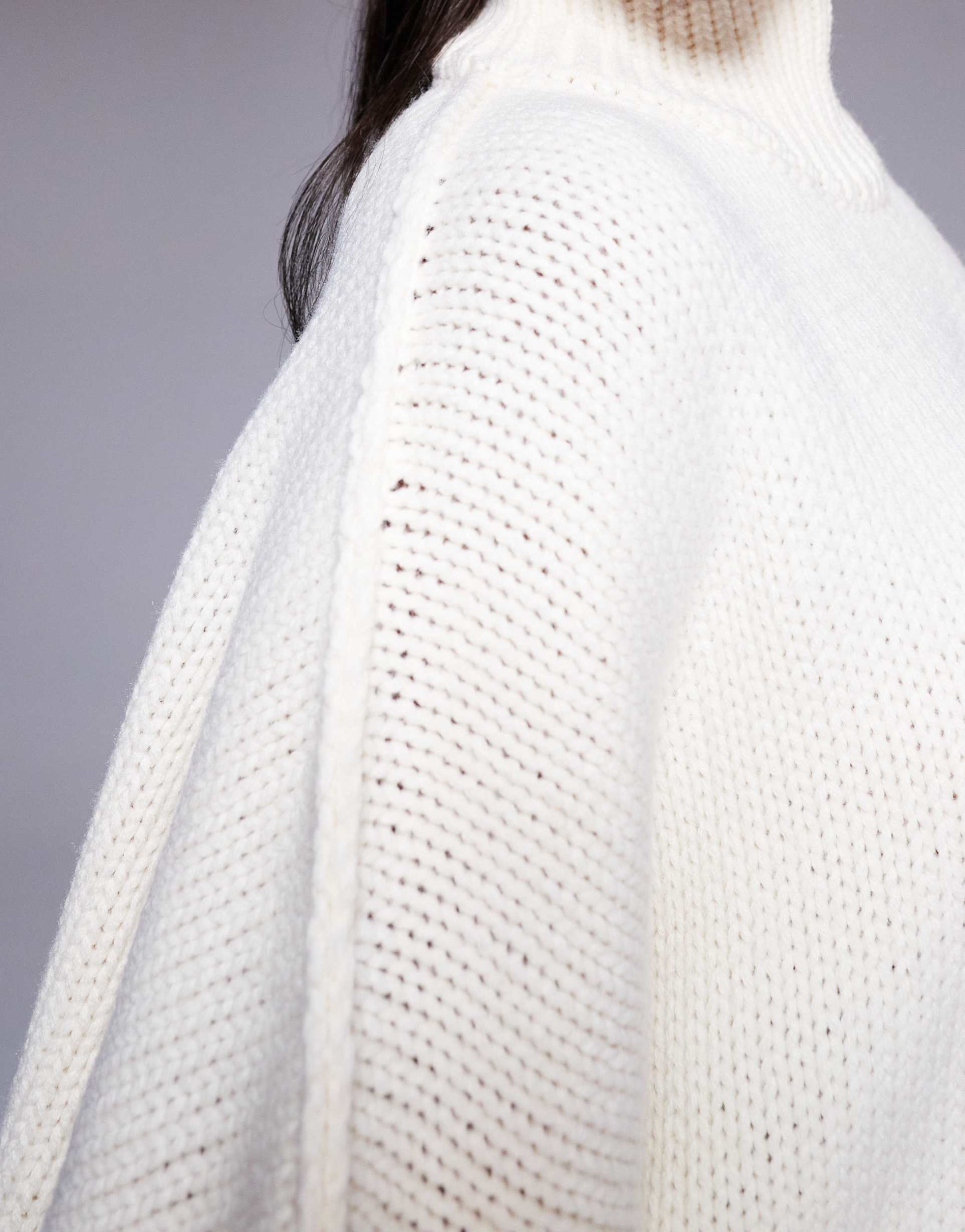 princess polly high neck balloon sleeve knitted mini sweater dress in beige