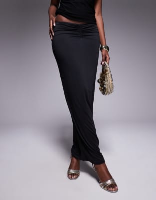 Princess Polly High Waisted Straight Leg Pants In Black