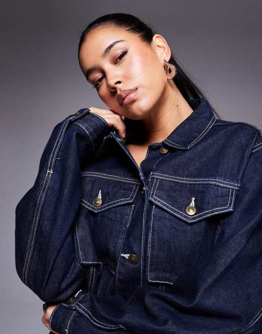 Princess Polly デニムジャケット Boorala Dark Wash Denim Jacket | Princess Polly USA