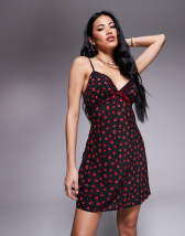 Monki boat neck mini dress with ruched sides in khaki