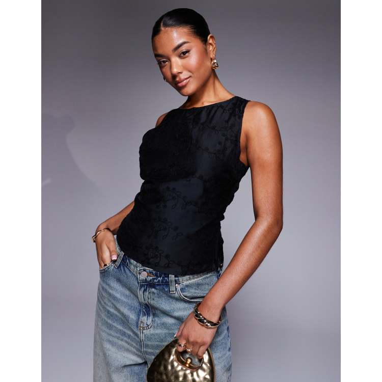 トップス jonnlynx mesh flower tank mesh flower tank – jonnlynx offical store