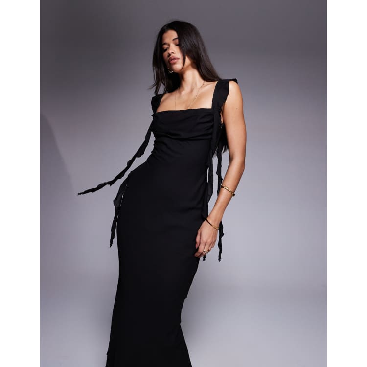 ashen maxi dress princess polly Aphrodyte Lace Maxi Dress | Navy | Womens