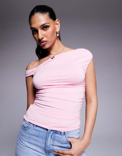 Princess - Polly - Lyserød stram offshoulder-top med dobbeltlag - view 1