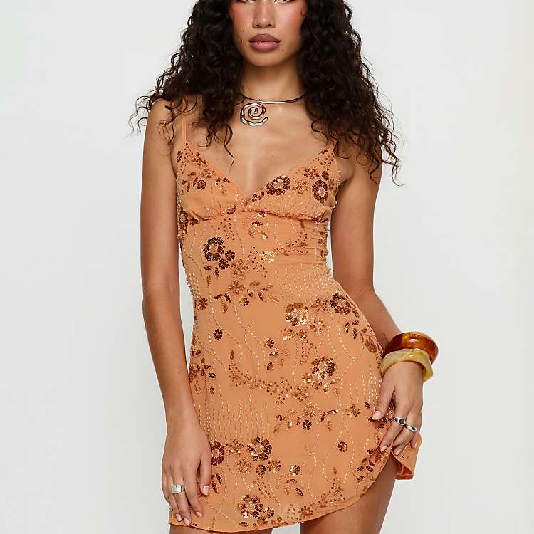 princess polly orange dress Katara Strapless Maxi Blue | Floral | Blue | Orange Floral | Womens Mini dresses Airy open stitching and a breezy drawstring cutout keep the feeling summery in this zesty striped minidress. Tein Strapless Mini Dress Pink