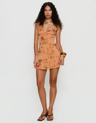 princess polly orange floral dress Princess Polly Emily Maxi Dress In Orange