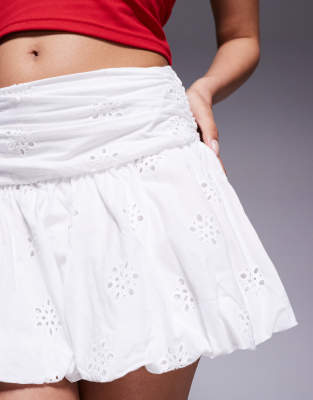 Princess Polly Mini Broderie Bubble Skirt