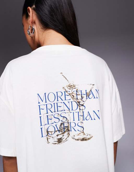 Princess Polly More Than Friends oversized cocktail graphic T
