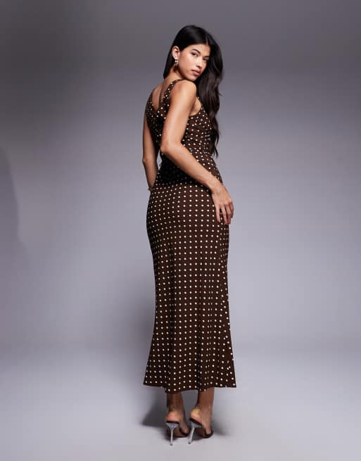 open lace back dress Nellie Drop Waist Maxi Dress in Cream
