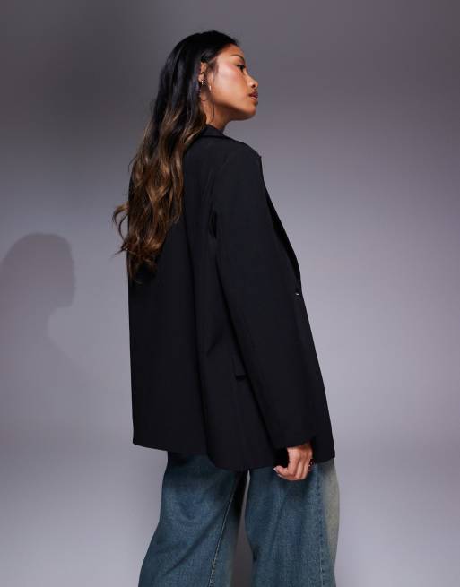 Princess Polly - Nessie - Oversized getailleerde blazer in zwart, 2 van 4