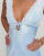 Princess Polly Nourish satin lace trim tie front mini dress in baby blue