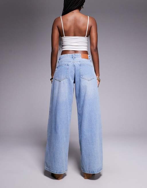 Princess Polly Pearlisle low rise stud detail baggy wide leg
