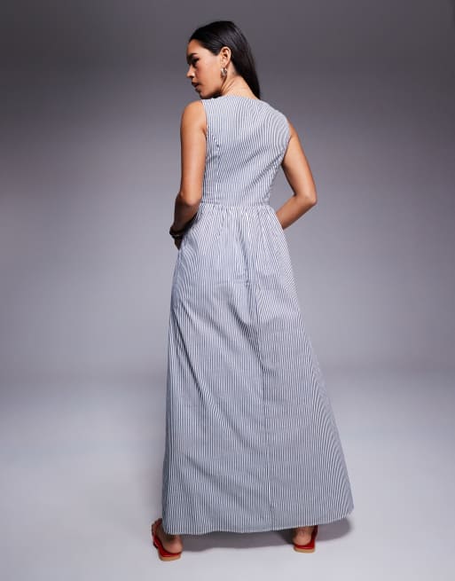 Princess Polly Pokey sleeveless deep plunge tie front maxi