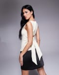 [Princess Polly] Princess Polly sleeveless open back tie detail top in cream-Red 6 CREAM
