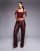 Princess Polly Slinky Square Neck Top In Red