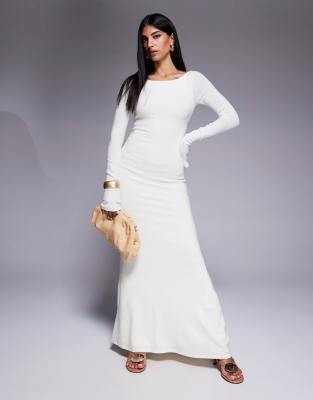 chinese dress ladies Snyder Sheer Maxi Dress Cream main image 1
