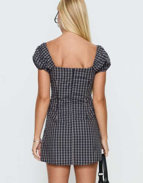 princess polly a line dress Kaie Ribbed A Line Mini Dress | White | Womens