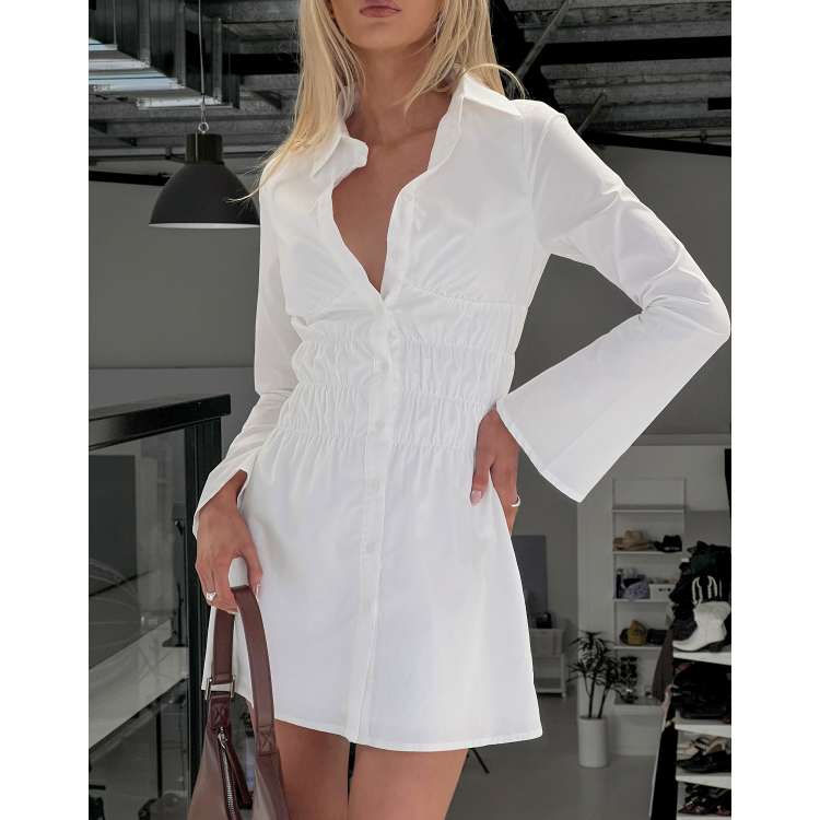 fit and flare shirt dress with sleeves Mitford Fit And Flare Shirt Dress