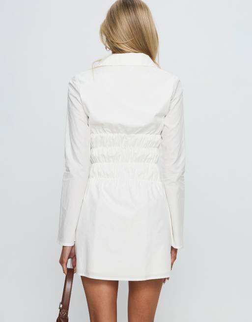 princess polly white shirt dress Princess Polly Women's Briana Cowl Neck Dress - White