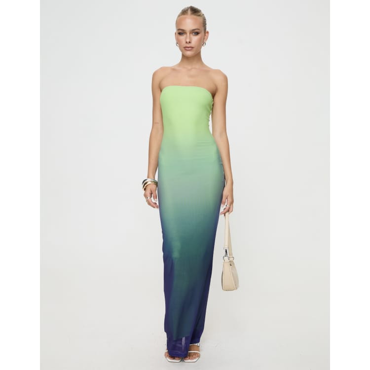 aurelia maxi dress in green ombre Aurelia Chiffon Maxi Dress / Sage | MESHKI main image 0