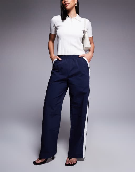 Princess Polly straight leg contrast side stripe windbreaker