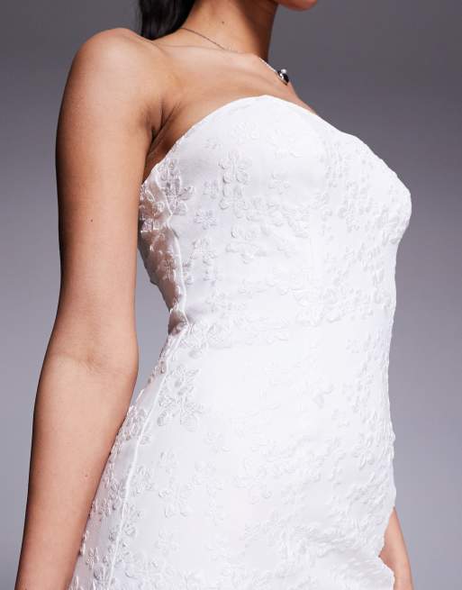 strapless open back dress Lars Strapless Mini Dress White main image 0