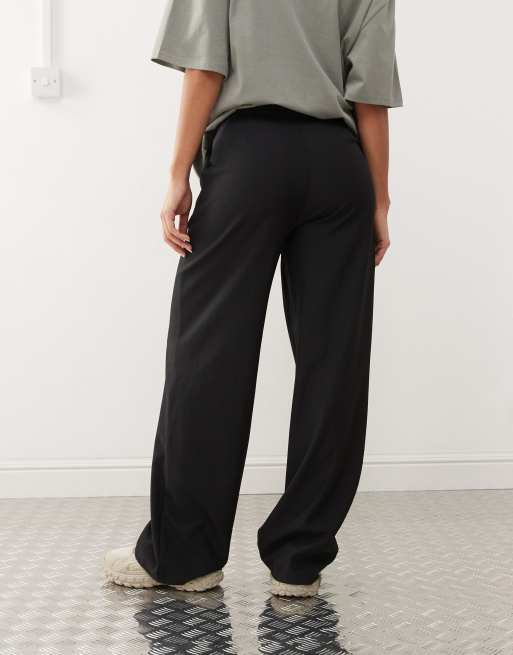 Princess Polly tailored wide leg pants in black, 3 of 5