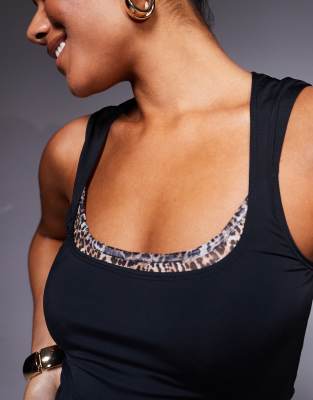 Princess Polly Thick Strap Leopard Peekaboo Top