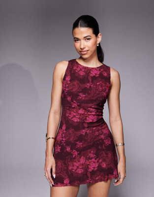 Princess Polly Vivre Mesh Mini Dress In Pink