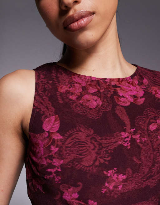 vivre mini dress burgundy paisley tall Vivre Mini Dress | Navy Paisley | Womens