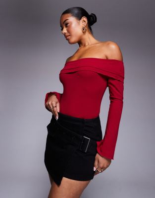 Princess Polly Wrap Buckle Detail Mini Skirt