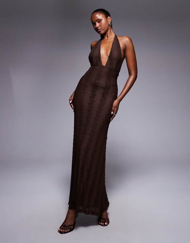 princess polly dress brown Zoi lace plunge halterneck maxi in midi_dress Homsee Black 3 Drawer Color:CREAM