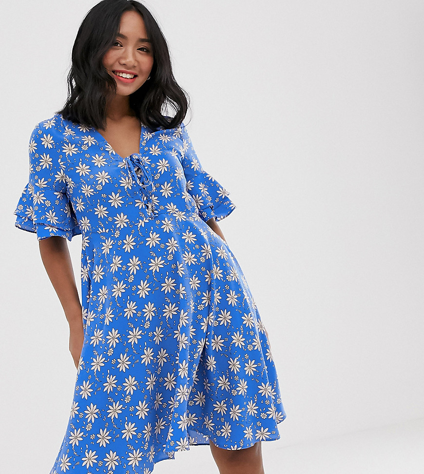 Printet tea-kjole fra Y.A.S Petite-Blå