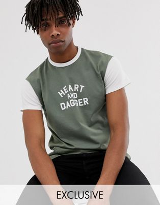 фото Приталенная футболка хаки heart & dagger-зеленый