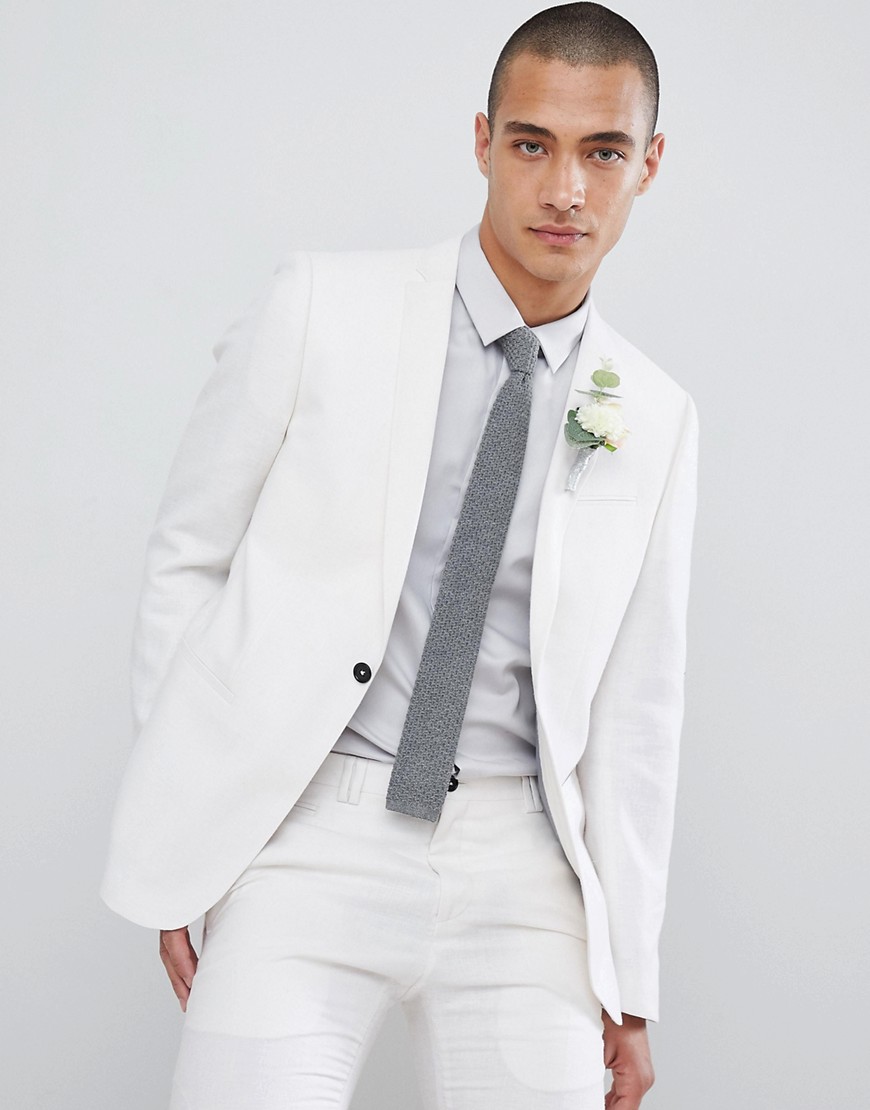 фото Приталенный пиджак noak wedding-белый