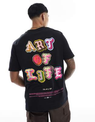 PRNT aol badges t-shirt in black - view 1