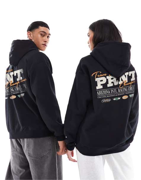 PRNT Arizona raceways front and back print hood in black - view 1