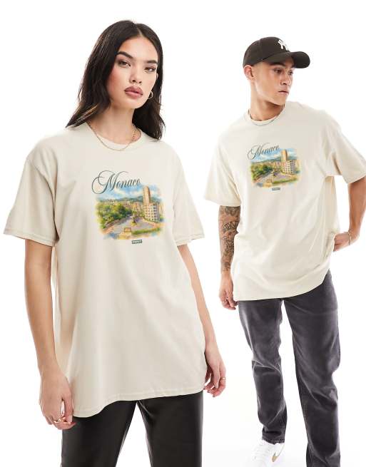 PRNT Circuit view t-shirt in sand in sand