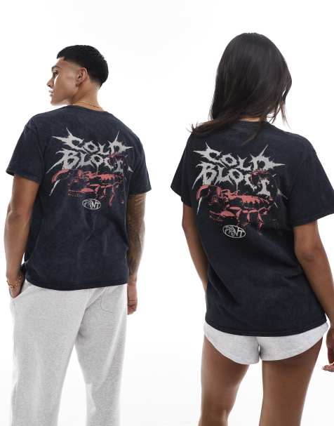 PRNT Cold blood relaxed t-shirt in snow wash - view 1