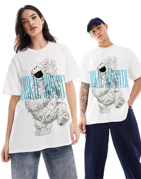 PRNT Cookie monster sketch  t-shirt in white - view 1