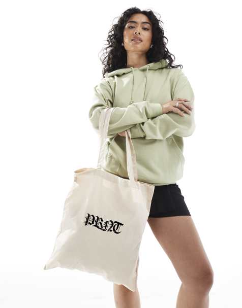 PRNT Cowgirl dice tote bag in natural - view 1