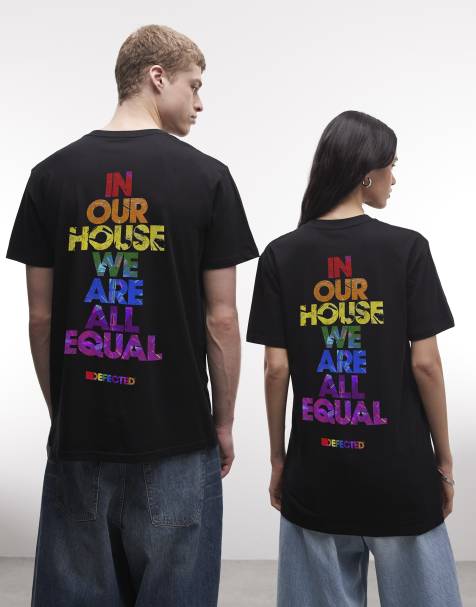 Prnt - Defected Records - all equal - supporting just like us for pride 2026 t-shirt in black - view 1